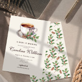 Baby brouwt koffiebruin Baby shower Kaart