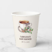 Baby brouwt koffiebruin Baby shower Papieren Bekers (Voorkant)
