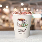 Baby brouwt koffiebruin Baby shower Papieren Bekers