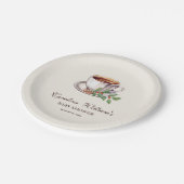 Baby brouwt koffiebruin Baby shower Papieren Bordje (Gekanteld)