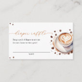 Baby brouwt koffieluier Raffle Informatiekaartje (Voorkant)