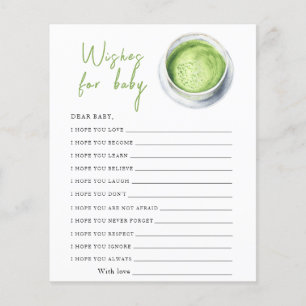Baby brouwt matcha - wensen voor baby