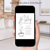 Baby brouwt minimalistisch koffie Baby shower Kaart