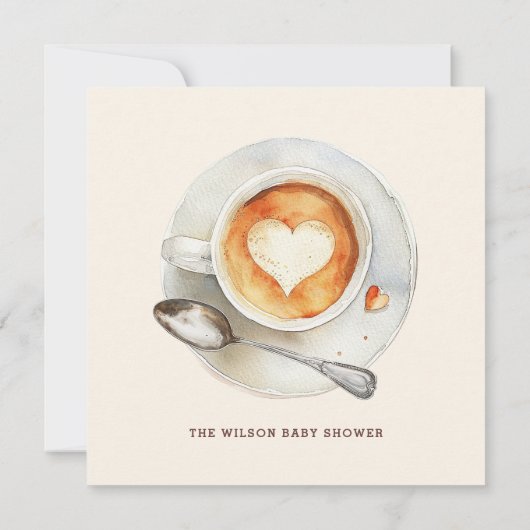 Baby brouwt modern Baby shower Kaart (Achterkant)