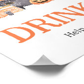 Baby brouwt Oranje Halloween Drinken Poster (Hoek)