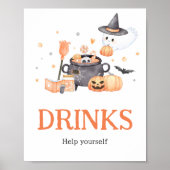 Baby brouwt Oranje Halloween Drinken Poster (Voorkant)