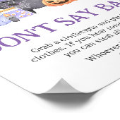 Baby brouwt Paarse Don't Say Baby Poster (Hoek)