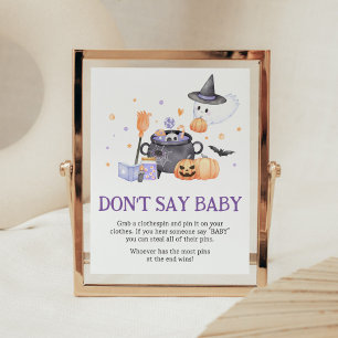 Baby brouwt Paarse Don't Say Baby Poster