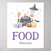 Baby brouwt Paarse Halloween Poster (Voorkant)