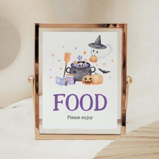 Baby brouwt Paarse Halloween Poster