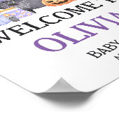 Baby Brouwt Paarse Halloween Welkom Poster (Hoek)