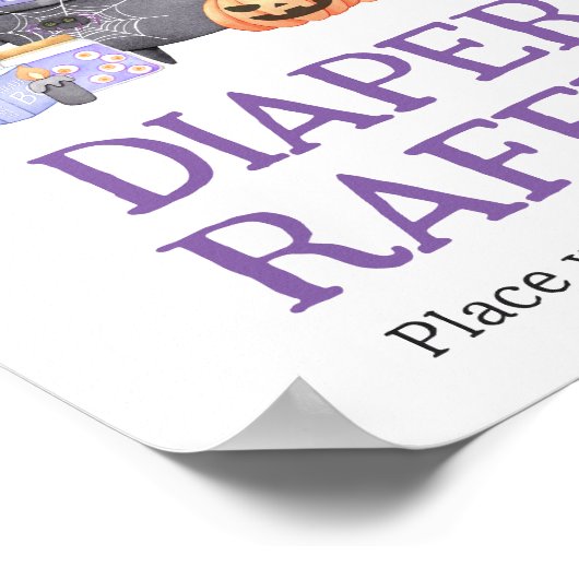 Baby brouwt Paarse luierkrabbel Poster (Hoek)