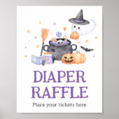 Baby brouwt Paarse luierkrabbel Poster (Voorkant)