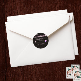 Baby brouwt roze Baby shower dank je Ronde Sticker