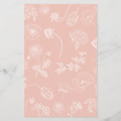 Baby brouwt  Roze Bloemen Baby Bingo Flyer (Achterkant)