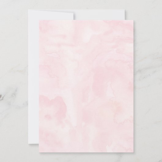 Baby brouwt roze gouden thee party Baby shower Kaart (Achterkant)