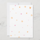 Baby brouwt roze Halloween-Baby shower Kaart (Achterkant)