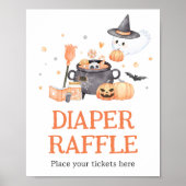 Baby brouwt Sinaasappel Halloween Luier Raffle Poster (Voorkant)