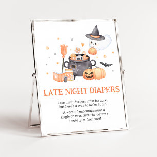 Baby brouwt Sinaasappel late night luiers Poster