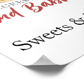 Baby brouwt snoep en behandelt baby shower poster (Hoek)