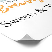 Baby brouwt snoep en behandelt baby shower poster (Hoek)