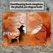 Baby brouwt spookachtig heks Halloween Baby shower Kaart