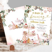 Baby brouwt winterkerstthee Baby shower I Kaart