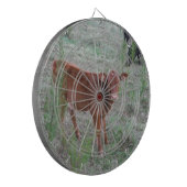 Baby bruine Koe . Dartbord (Voorkant Links)