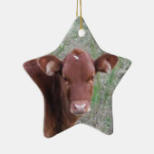 Baby bruine Koe Keramisch Ornament (Rechts)