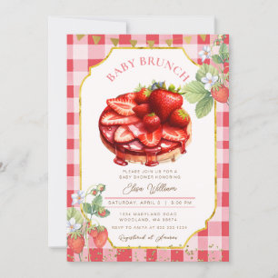 Baby Brunch Aardbeienfruitpannenkoek Kaart