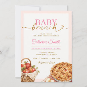 Baby Brunch Appeltaart Baby Shower Gingham Kaart