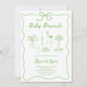 Baby Brunch-Baby shower Kaart (Voorkant)