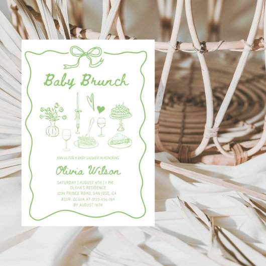 Baby Brunch-Baby shower Kaart