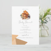 Baby Brunch Baby shower Uitnodiging (Staand voorkant)