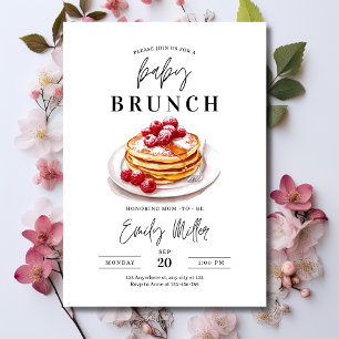 Baby Brunch Baby Shower uitnodiging, Ontbijt Panne Kaart