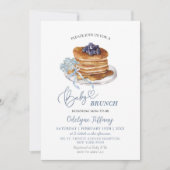 Baby Brunch Blauwe Hortensia Baby Shower Kaart (Voorkant)