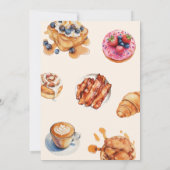 Baby Brunch Bread Pastries Baby shower Kaart (Achterkant)
