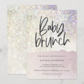 Baby brunch douche Glitter sparkle-klasfeest (Voorkant / Achterkant)