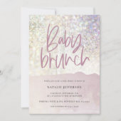 Baby brunch douche Glitter sparkle-klasfeest (Voorkant)