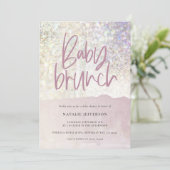 Baby brunch douche Glitter sparkle-klasfeest (Staand voorkant)