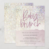 Baby brunch douche Glitter sparkle-klasfeest (Voorkant / Achterkant)