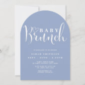 Baby Brunch Douche - Jongens Dusty Blue Kaart (Voorkant)