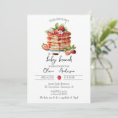 Baby Brunch Douche pannenkoek Kaart (Staand voorkant)