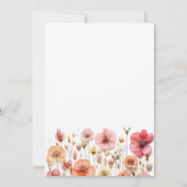 Baby Brunch Douche wilde bloemen Kaart (Achterkant)