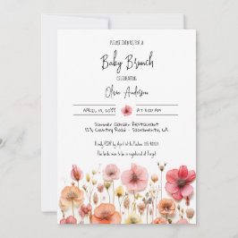 Baby Brunch Douche wilde bloemen Kaart