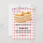 Baby & Brunch feestelijke souffle Baby shower Bedankkaart (Voorkant)