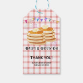 Baby & Brunch feestelijke souffle Baby shower Cadeaulabel (Voorkant)