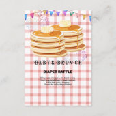 Baby & Brunch feestelijke souffle Baby shower Informatiekaartje (Voorkant)
