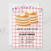 Baby & Brunch feestelijke souffle Baby shower Kaart (Voorkant)