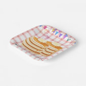 Baby & Brunch feestelijke souffle Baby shower Papieren Bordje (Gebogen)